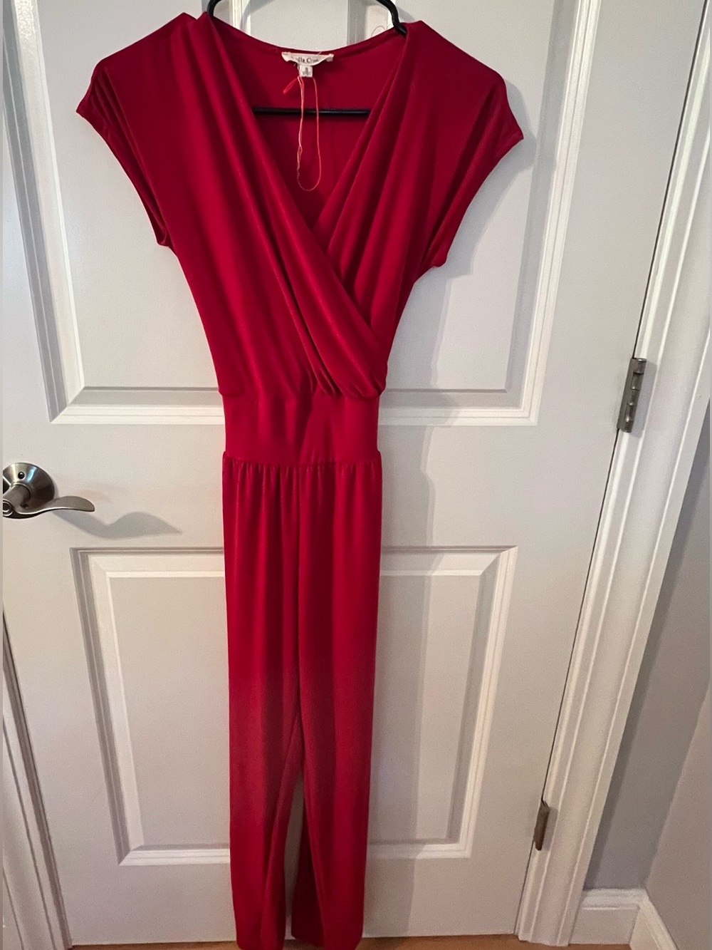 Women’s Red Wrap-Style Dress